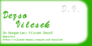 dezso vilcsek business card